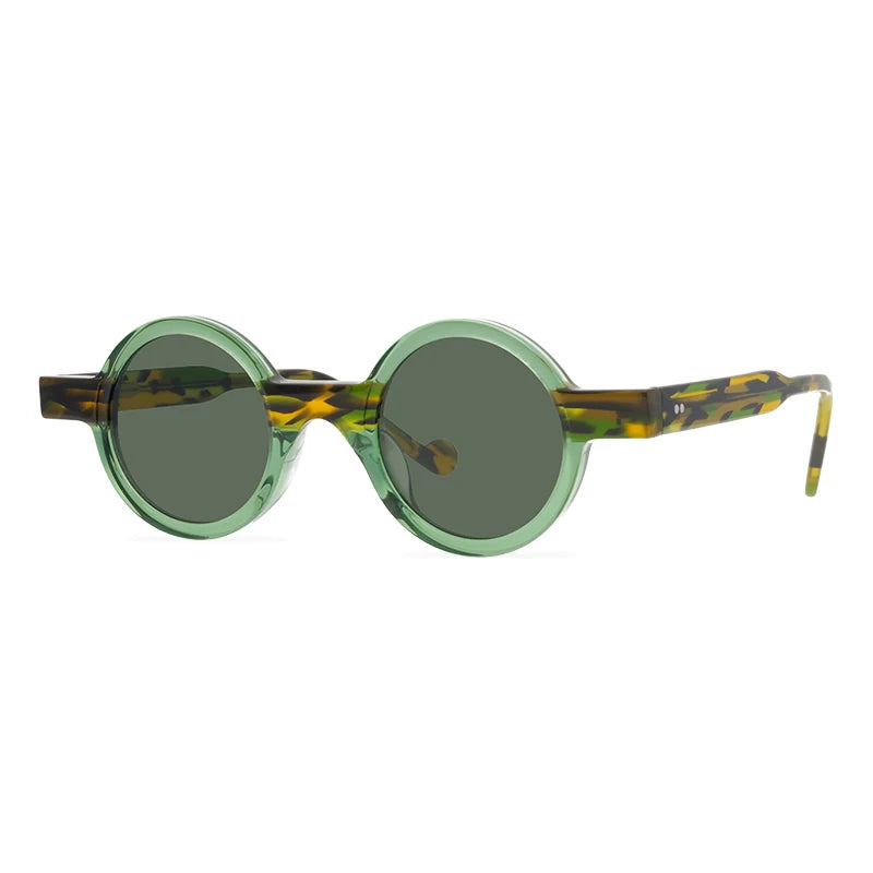 TEEK - Round Womens Colorblock Sunglasses EYEGLASSES theteekdotcom green  