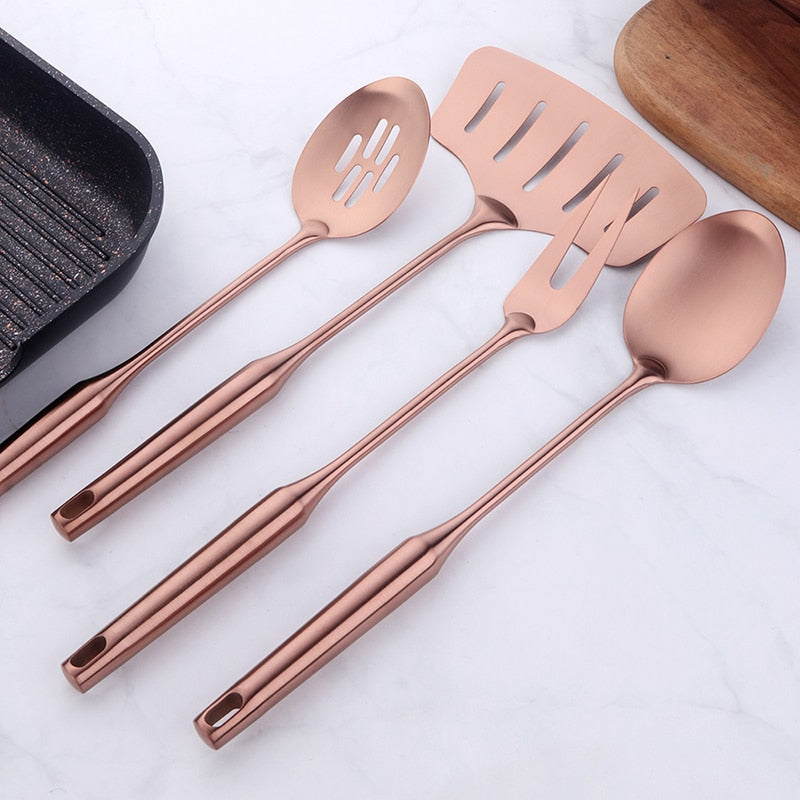 TEEK -  Rose Gold Stainless Steel Cooking Tools HOME DECOR theteekdotcom   