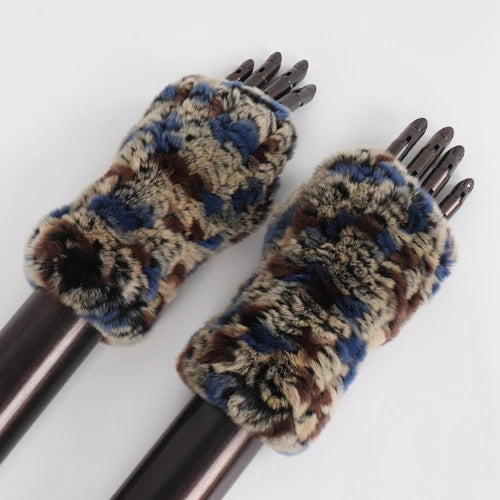 TEEK - Womens Natural Fluff Gloves Fingerless Gloves GLOVES theteekdotcom color 2 20cm 