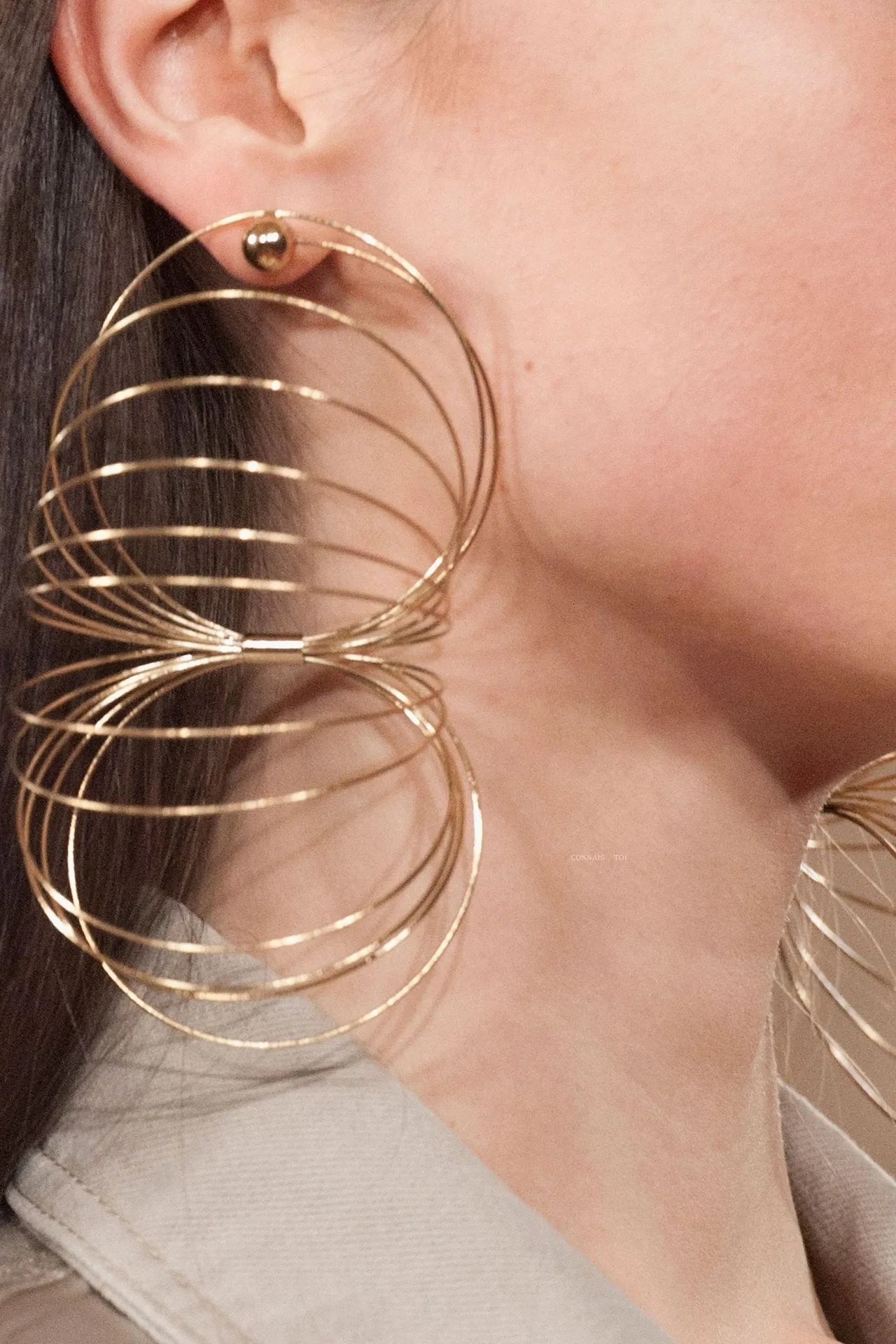 TEEK - Large Round Slink Coil Earrings JEWELRY theteekdotcom