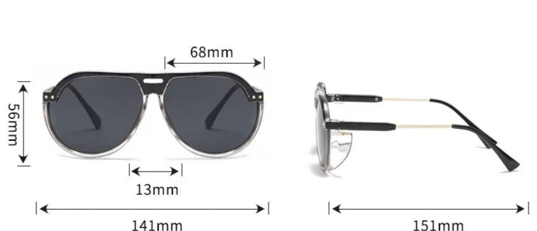 TEEK - Transparent Color Frog Pilot Sunglasses EYEGLASSES theteekdotcom   