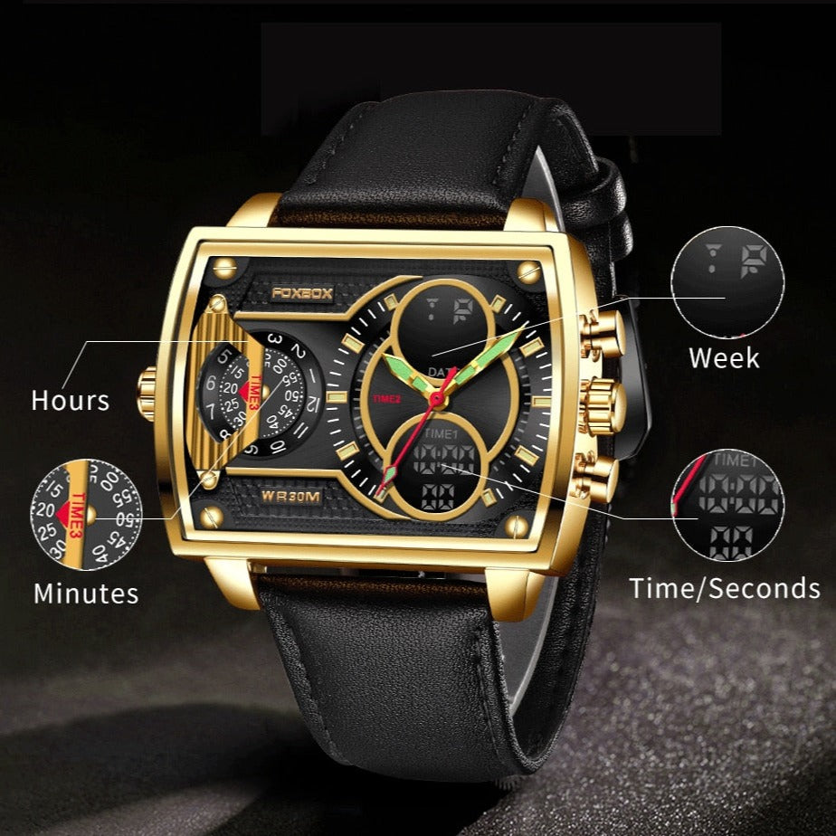 TEEK - Masculine Quartz Horizontal Wristwatch WATCH theteekdotcom   