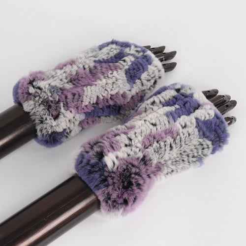 TEEK - Womens Natural Fluff Gloves Fingerless Gloves GLOVES theteekdotcom color 28 20cm 