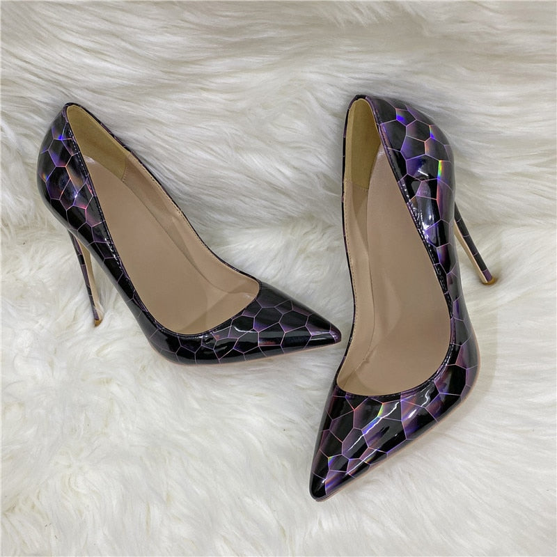 TEEK - Glossy Glam Pumps SHOES theteekdotcom 8cm/3.15in 5.5 