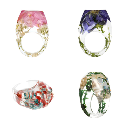 TEEK - Transparent Scenery Handmade Dried Flower Ring JEWELRY theteekdotcom