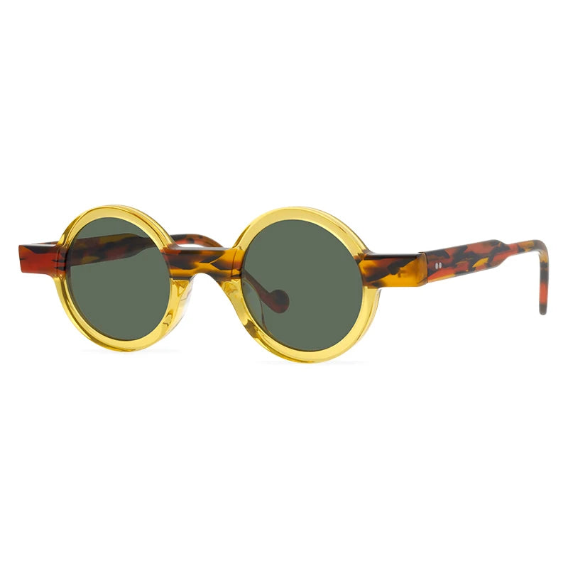 TEEK - Round Womens Colorblock Sunglasses EYEGLASSES theteekdotcom yellow  