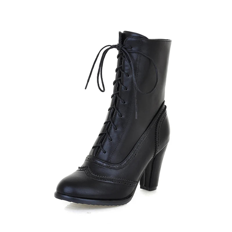 TEEK - British Style Brogue Ankle Boots SHOES theteekdotcom Black 5 