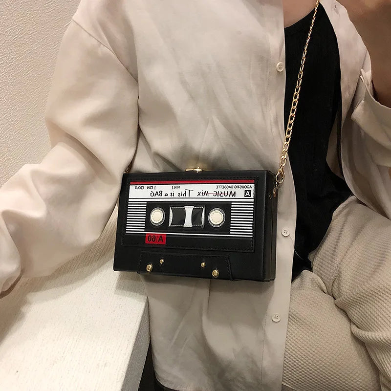 TEEK - Cassette Tape Chained Crossbody BAG theteekdotcom   