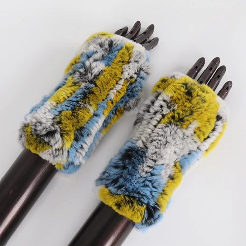 TEEK - Womens Natural Fluff Gloves Fingerless Gloves GLOVES theteekdotcom color 5 20cm 