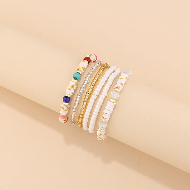 TEEK - Bohemian Multi-Layer Seed Beads Bangles JEWELRY theteekdotcom KR36-9  