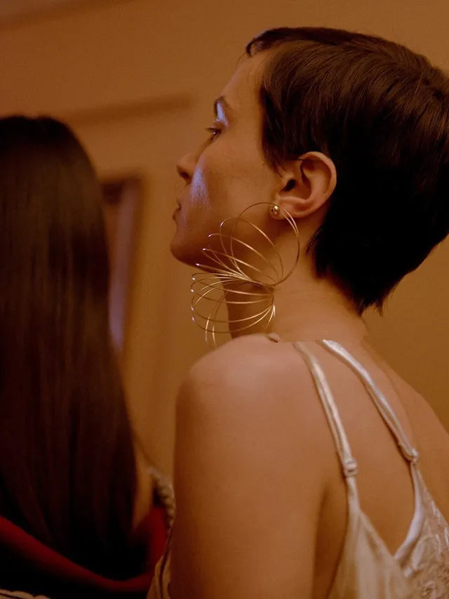 TEEK - Large Round Slink Coil Earrings JEWELRY theteekdotcom