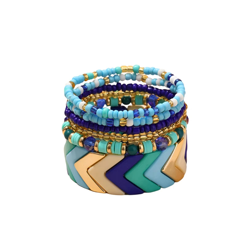 TEEK - Bohemian Multi-Layer Seed Beads Bangles JEWELRY theteekdotcom   