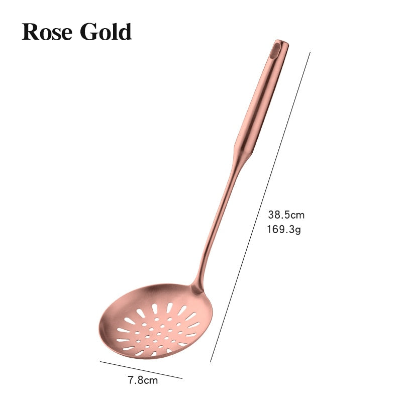 TEEK -  Rose Gold Stainless Steel Cooking Tools HOME DECOR theteekdotcom 1Pc H  
