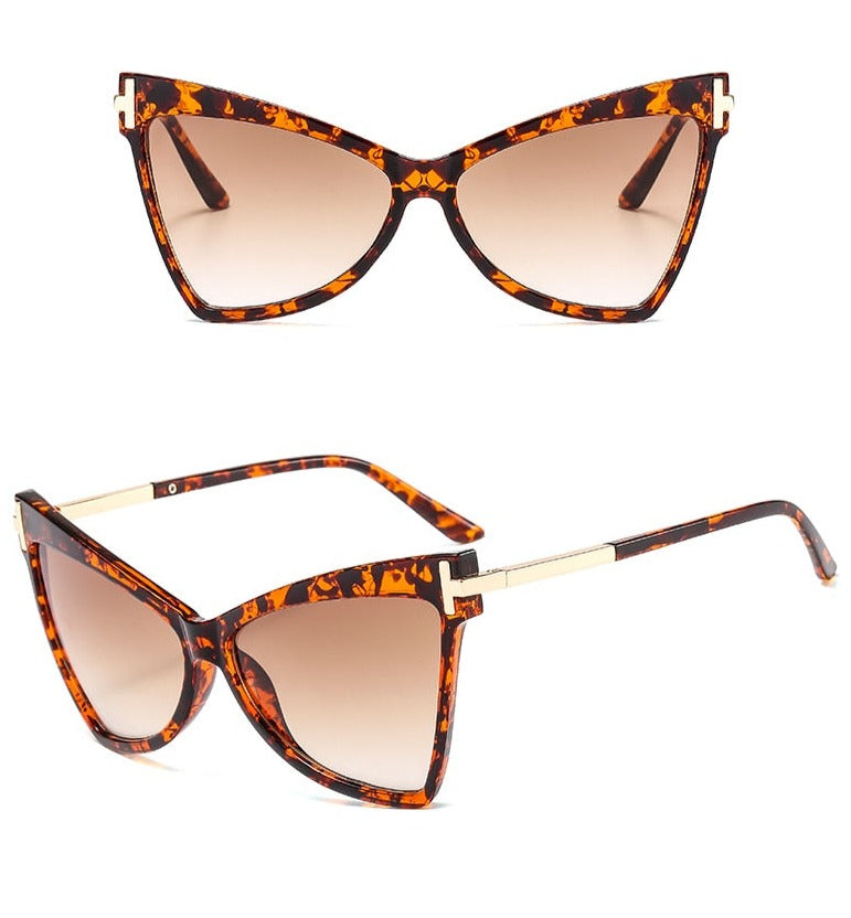 TEEK - Cateye Metal Frame Lux Sunglasses EYEGLASSES theteekdotcom leopard  