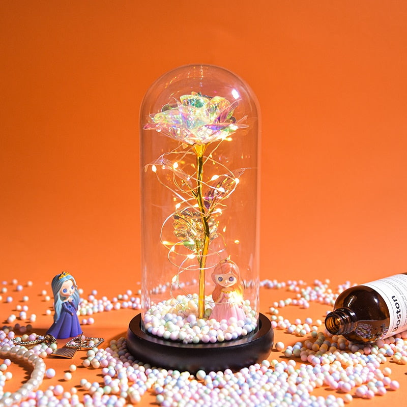 TEEK - Preserved Roses with LED Light Decor HOME DECOR theteekdotcom Doll-5  