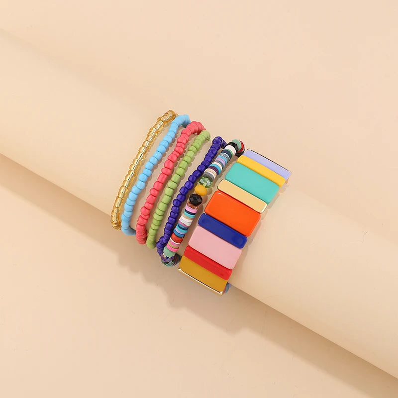 TEEK - Bohemian Multi-Layer Seed Beads Bangles JEWELRY theteekdotcom KR36-6  