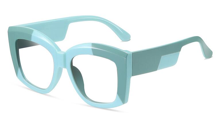 TEEK - Oversized Blue Light Blocking Reading Eyeglasses EYEGLASSES theteekdotcom blue green clear Anti Blue Light 0 