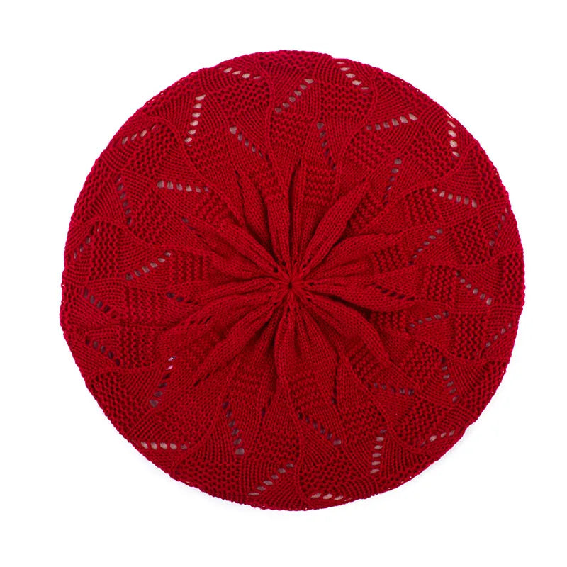 TEEK - Knit Beret Beanie Hat HAT theteekdotcom dark red-2  