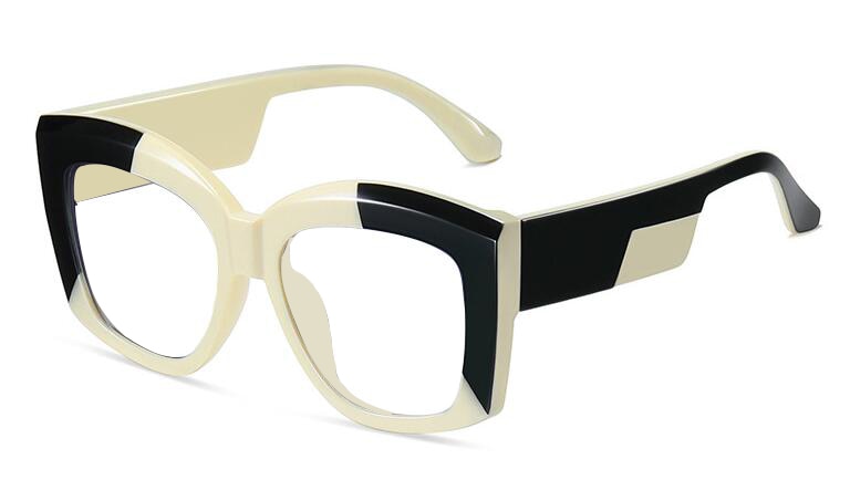 TEEK - Oversized Blue Light Blocking Reading Eyeglasses EYEGLASSES theteekdotcom beige black clear Anti Blue Light 0 