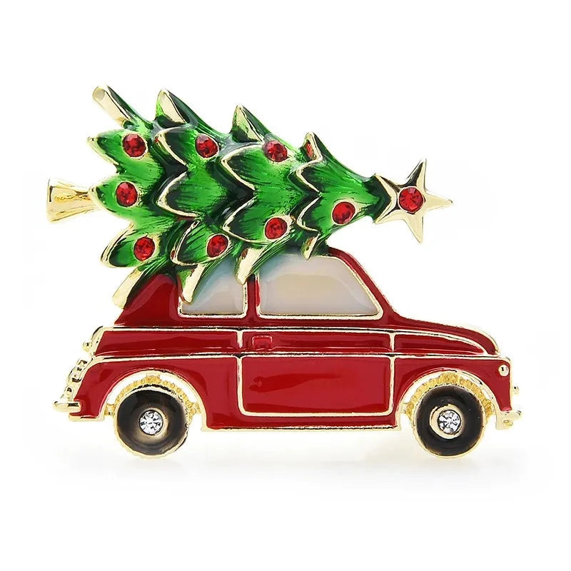 TEEK - Enamel Car Christmas Tree Brooch JEWELRY theteekdotcom Default Title  