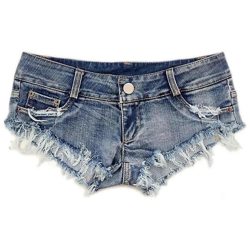 TEEK - Denim Low Waist High Thigh Mini Shorts SHORTS theteekdotcom S