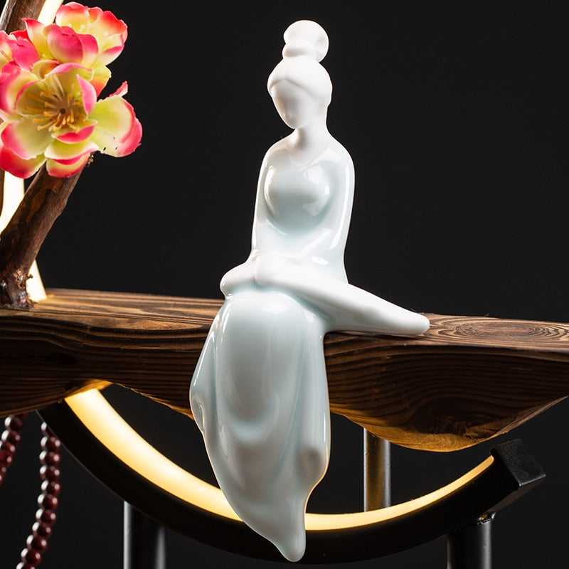 TEEK - Lady Flower Incense Burner Ceramic LED Decor HOME DECOR theteekdotcom   