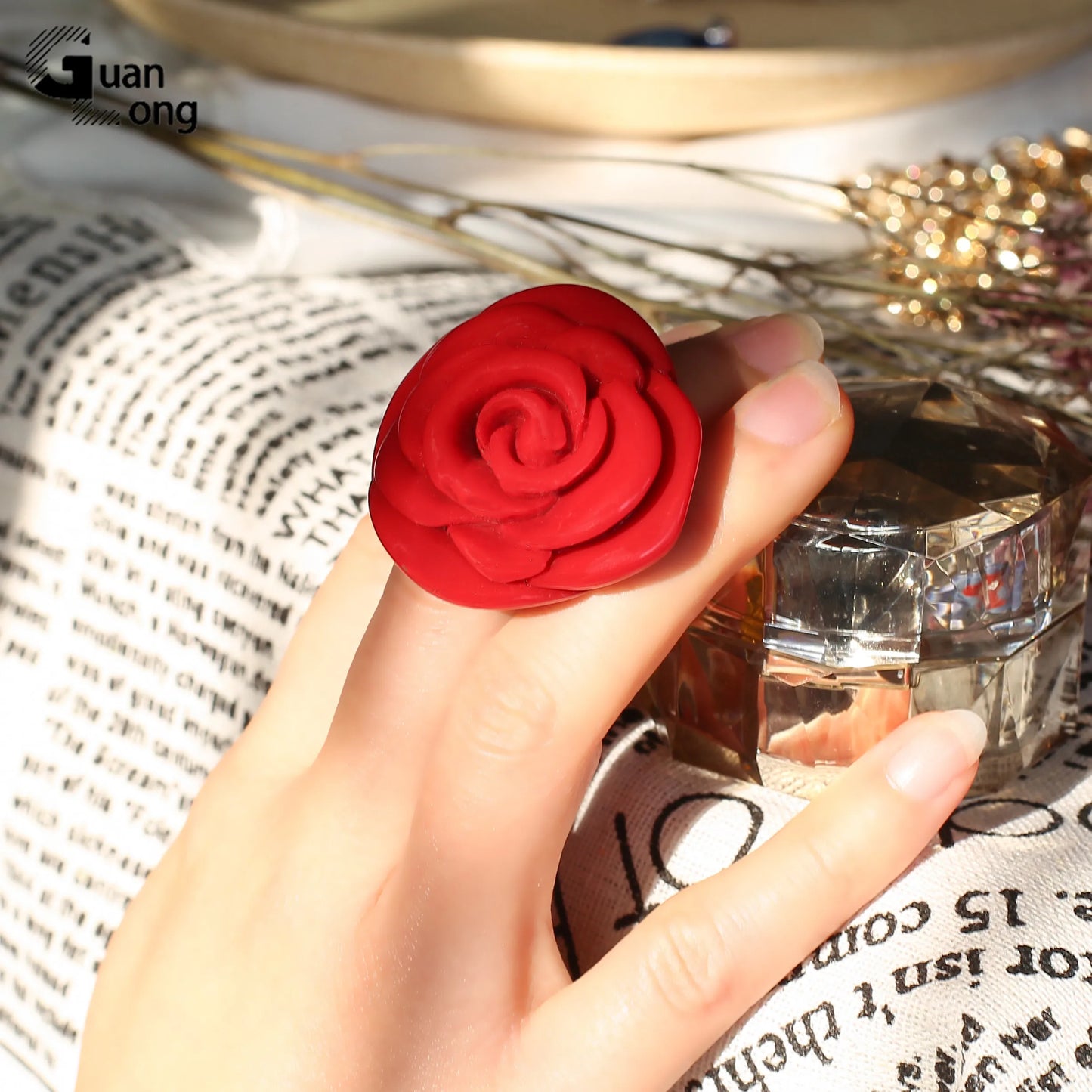 TEEK - Acrylic Rose Korea Ring JEWELRY theteekdotcom   