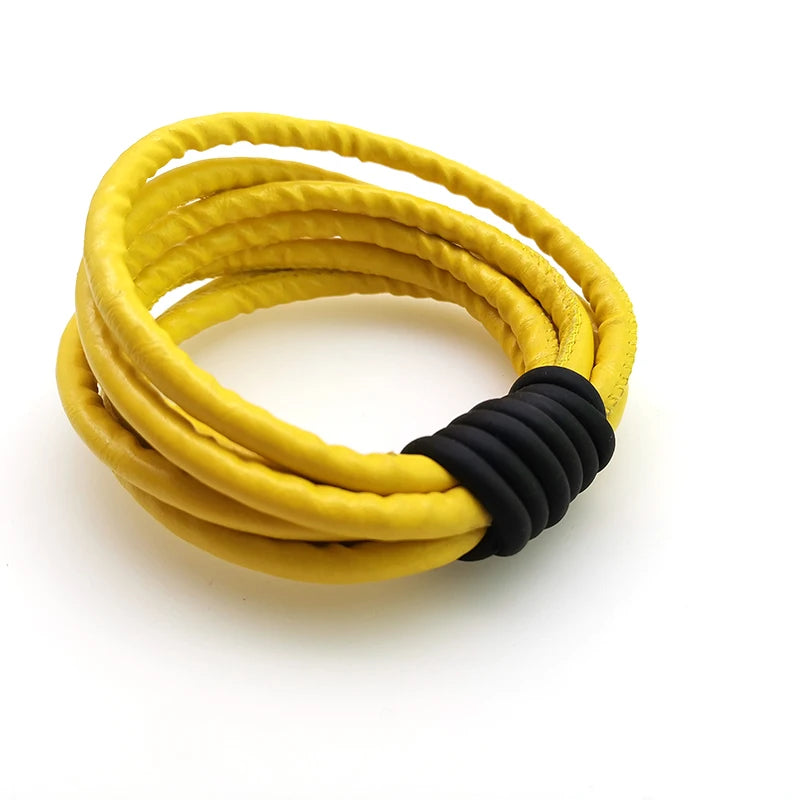 TEEK - Yellow Rubber Charm Bracelets JEWELRY theteekdotcom   