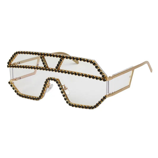 TEEK - Oversized Rhinestone Ready Border Eyewear EYEGLASSES theteekdotcom   