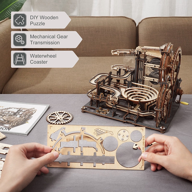TEEK - Marble Run 3D Wooden Puzzle DIY Assembly Kit HOME DECOR theteekdotcom   