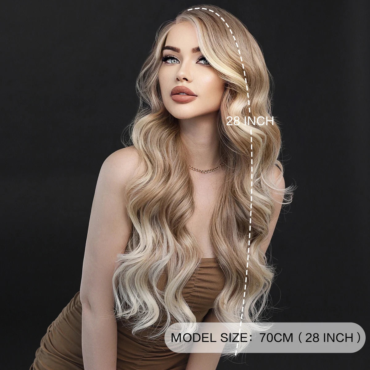 TEEK - Dark Rooted Lace Front Body Wavy Wigs HAIR theteekdotcom