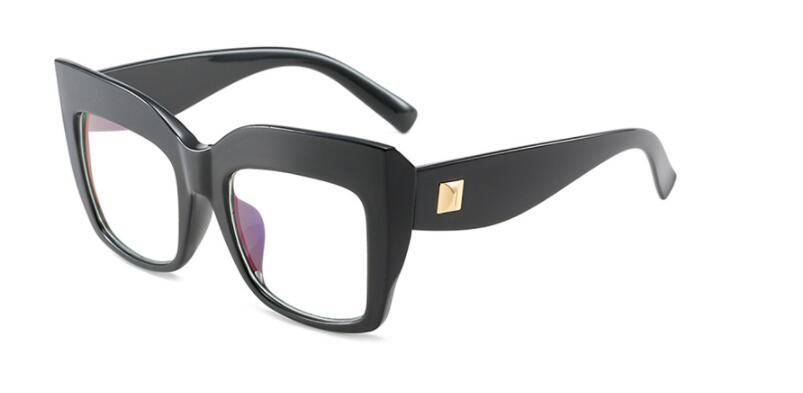 TEEK - Square Oversized Obvious Eyeglasses EYEGLASSES theteekdotcom C1 black clear  