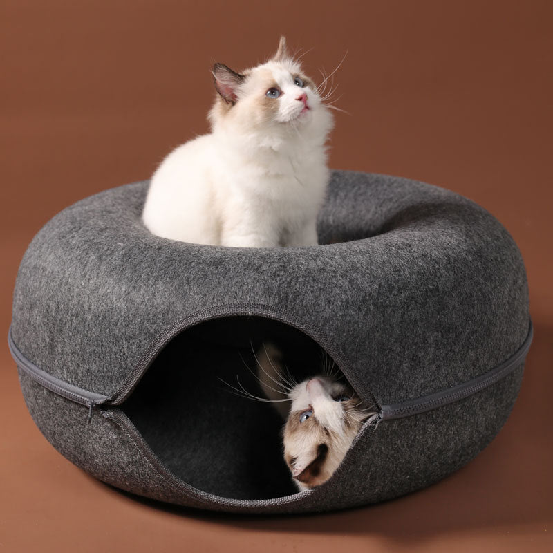 TEEK - Natural Felt Pet Tunnel Nest Beds PET SUPPLIES theteekdotcom   