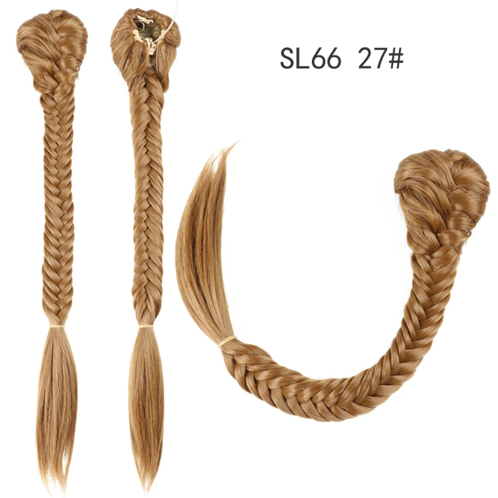 TEEK - 20 Inch Long Braided Synthetic PonytailHair Extension