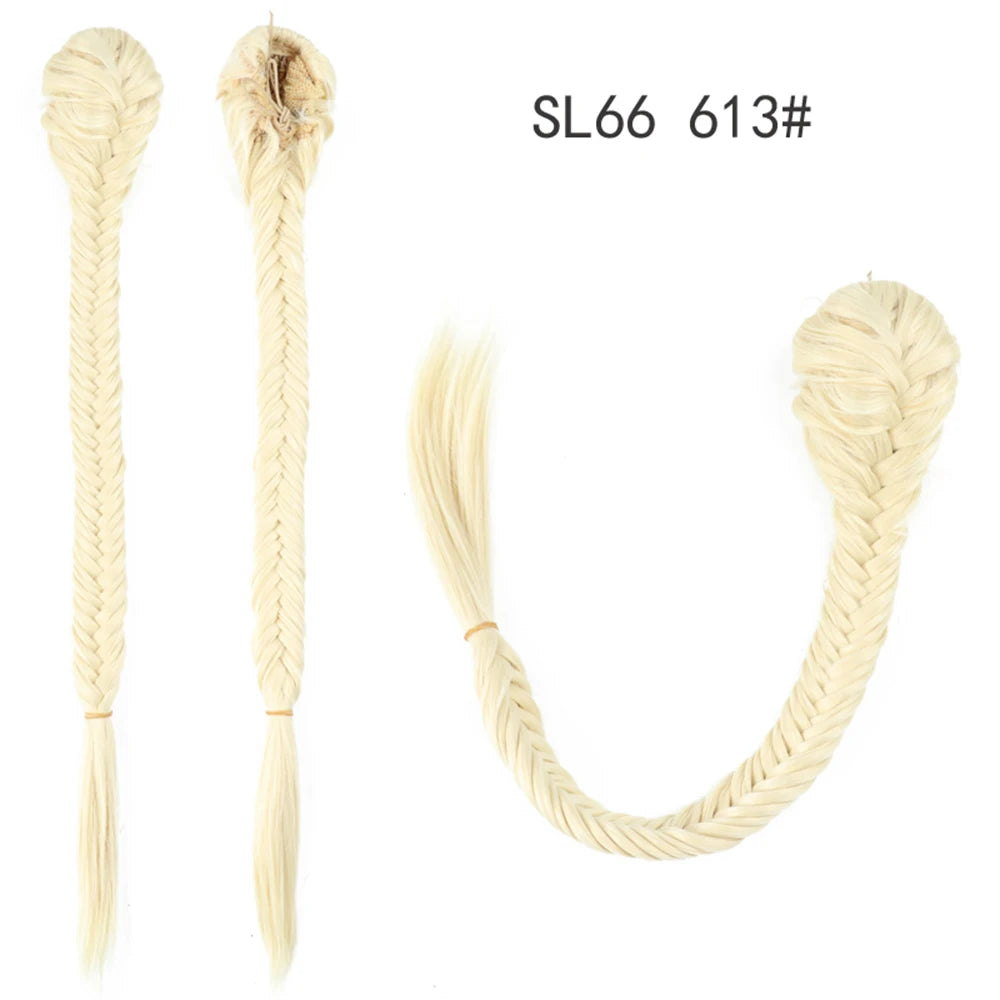 TEEK - 20 Inch Long Braided Synthetic PonytailHair Extension