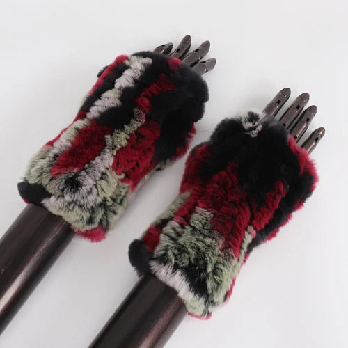 TEEK - Womens Natural Fluff Gloves Fingerless Gloves GLOVES theteekdotcom color 3 20cm 