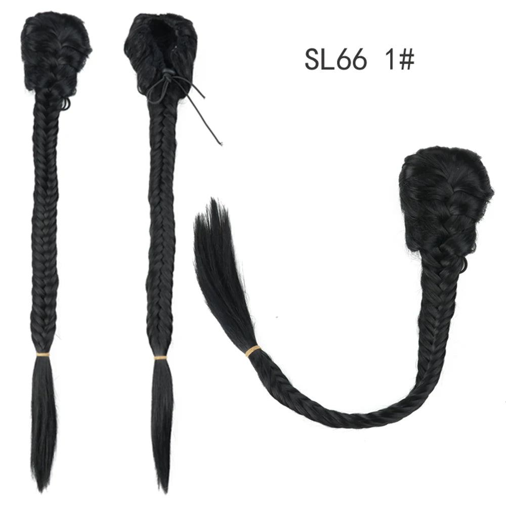 TEEK - 20 Inch Long Braided Synthetic PonytailHair Extension