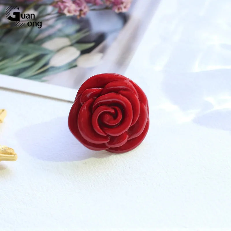 TEEK - Acrylic Rose Korea Ring JEWELRY theteekdotcom   