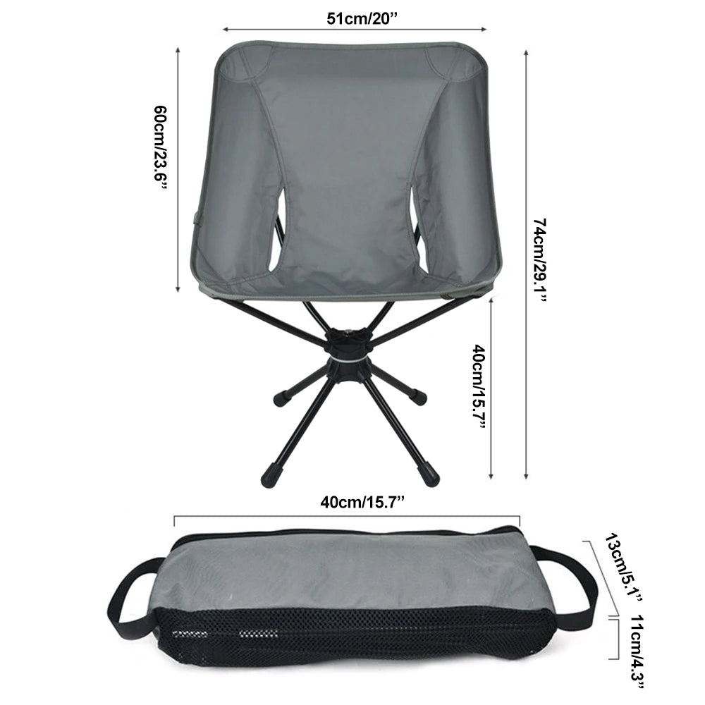 TEEK - Swivel Detachable Camping Folding Chair HOME DECOR theteekdotcom   