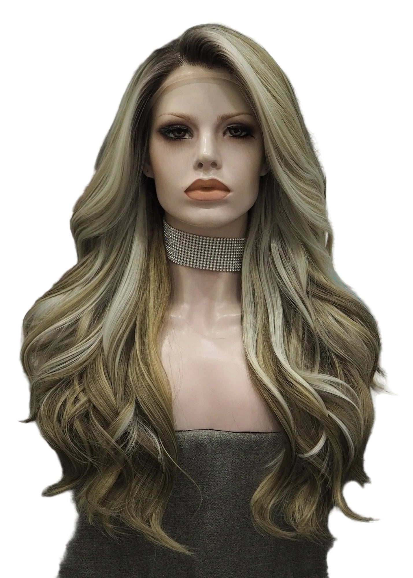 TEEK - Long Wig Highlight Honey Blond Lace Front Wig HAIR theteekdotcom