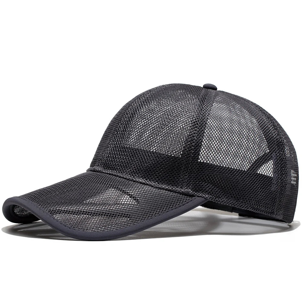 TEEK - Mesh Sun Cap Plus Size HAT theteekdotcom Dark Gray 56-60cm/up to 24in 