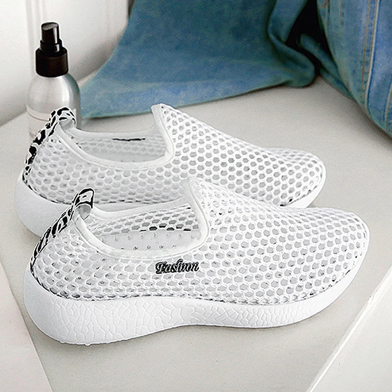 TEEK - Mesh Breathable Slip-On Shoes SHOES theteekdotcom White 6 