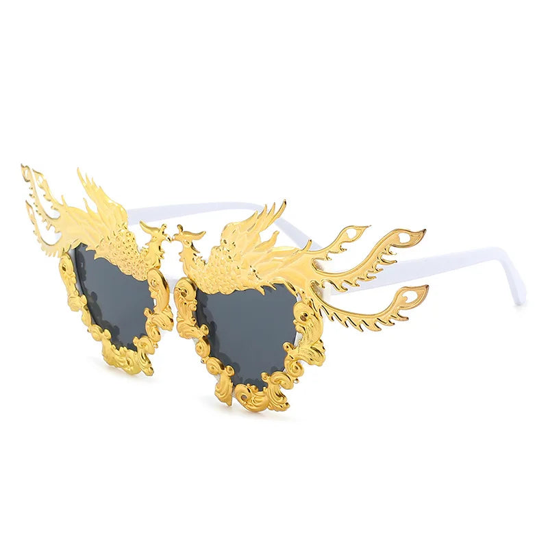 TEEK - Dragon or Phoenix Sunglasses EYEGLASSES theteekdotcom White  