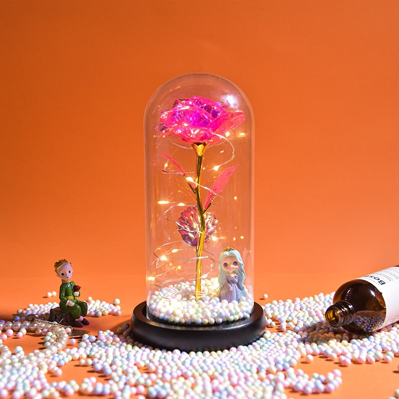 TEEK - Preserved Roses with LED Light Decor HOME DECOR theteekdotcom Doll-4  