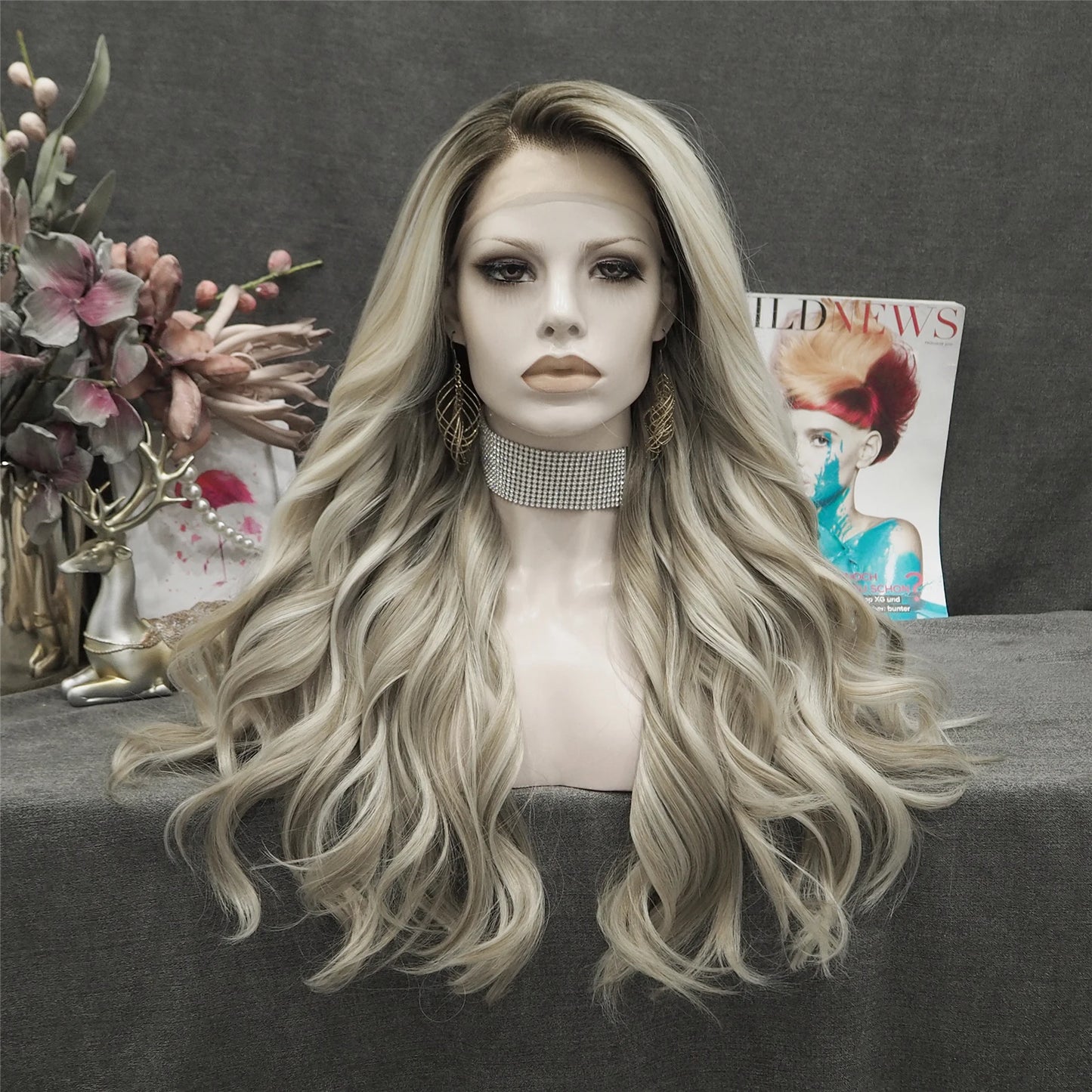 TEEK - Long Wig Highlight Honey Blond Lace Front Wig HAIR theteekdotcom S43-2135 26 Inches