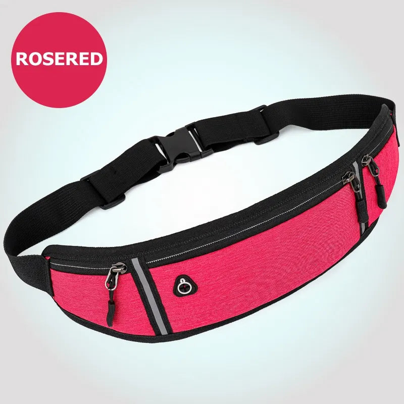 TEEK - Waist Sports Belt Pouch BAG theteekdotcom ROSE-RED  