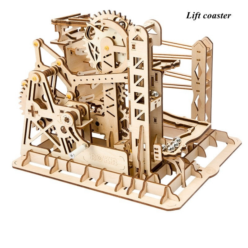 TEEK - Marble Run 3D Wooden Puzzle DIY Assembly Kit HOME DECOR theteekdotcom Lift coaster  