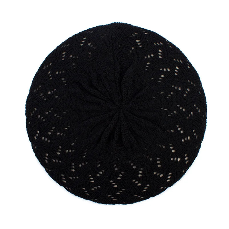 TEEK - Knit Beret Beanie Hat HAT theteekdotcom black-1  