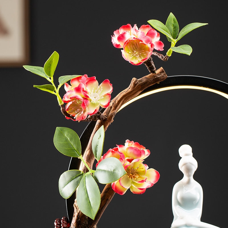 TEEK - Lady Flower Incense Burner Ceramic LED Decor HOME DECOR theteekdotcom   