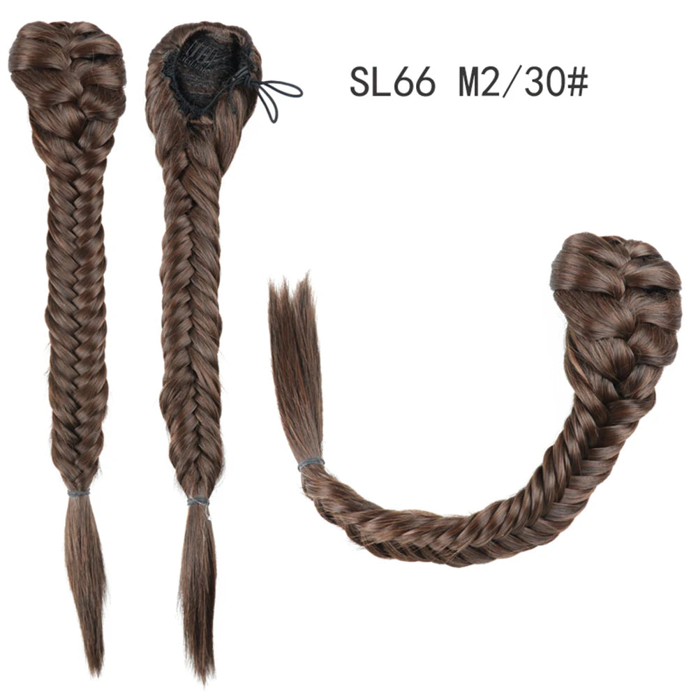 TEEK - 20 Inch Long Braided Synthetic PonytailHair Extension